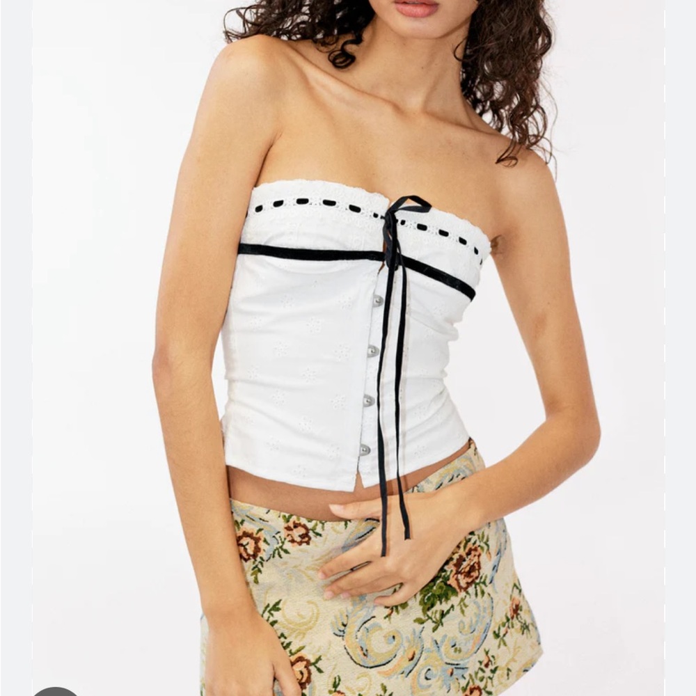 With Jéan Sabrin White Corset Top